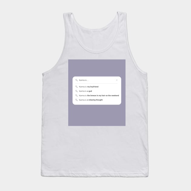 Taylor Swift Midnights Karma - Dusty Lilac Tank Top by madiwestdal